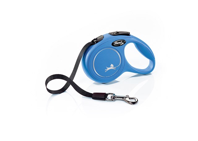 Flexi New Classic Koppel Med Band 3 m - Blå