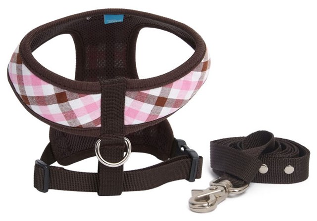 Gingham Girl Brown Sele och Koppel - XL