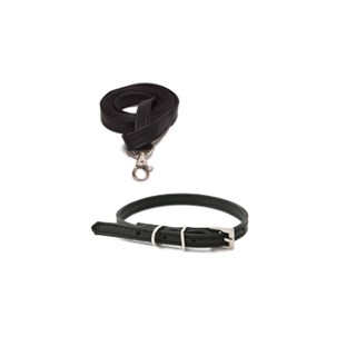 Original Basic Halsband + Koppel Svart - Large