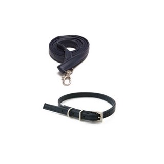 Original Basic Halsband + Koppel Mörkblå