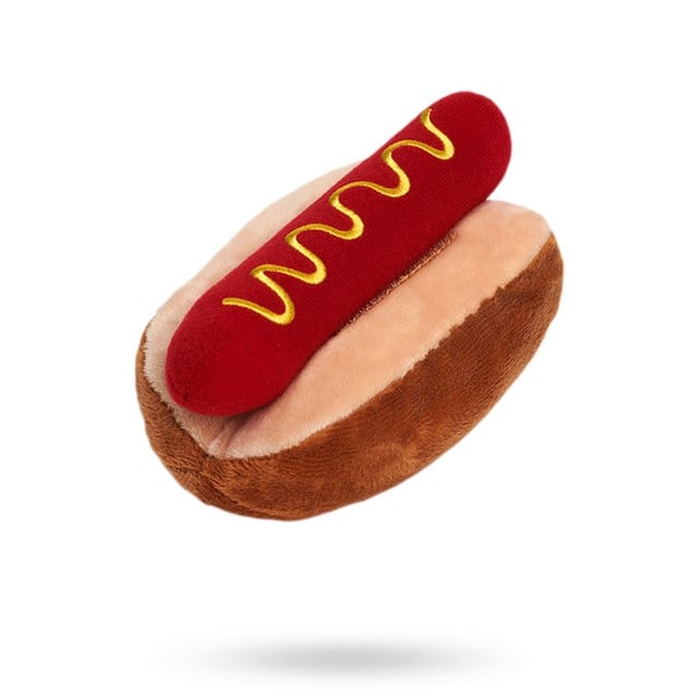 Hotdog Plush & Squeaky Hundleksak