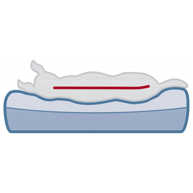 Bendson vital ortopedisk hundbädd Rektangulär 100×80 - Mörkgrå/ljusgrå