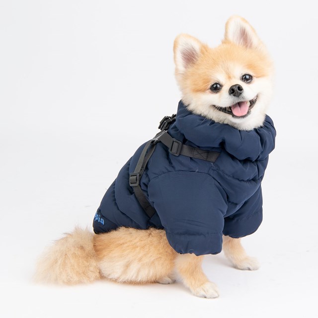 Soft Jumper Navy Hundtäcke Med Integrerad Sele