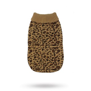Leopard Print - Stickad Hundtröja