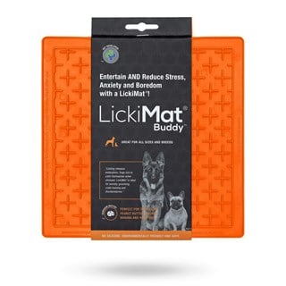 Lickimat Buddy Hundskål/slickmatta Orange 20x20