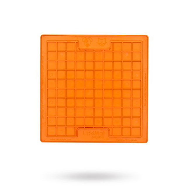 Lickimat Playdate Orange 20x20 cm HUNDSKÅL/SLICKMATTA