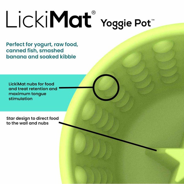Lickimat Yoggie Pot - Ljusblå