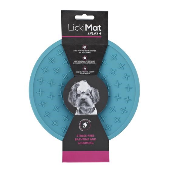 LickiMat Splash Ljusblå Hundskål Med Sugkopp
