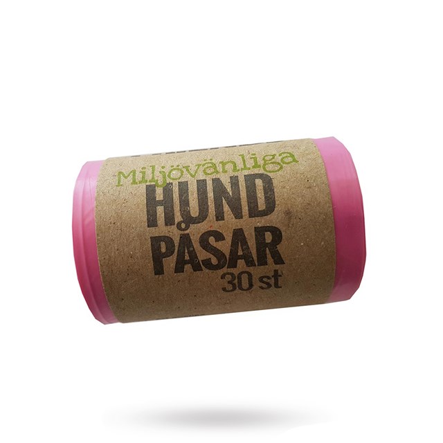 Miljövänliga Hundbajspåsar 30 st Rosa