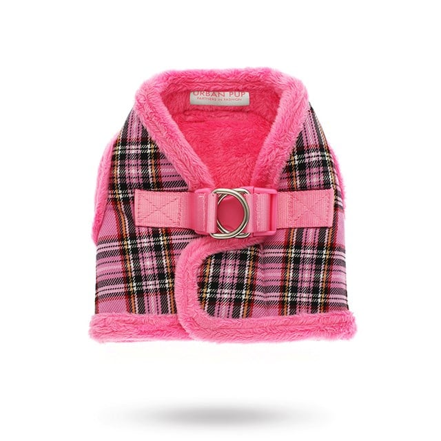 LUXURY FUR LINED PINK TARTAN - HUNDSELE