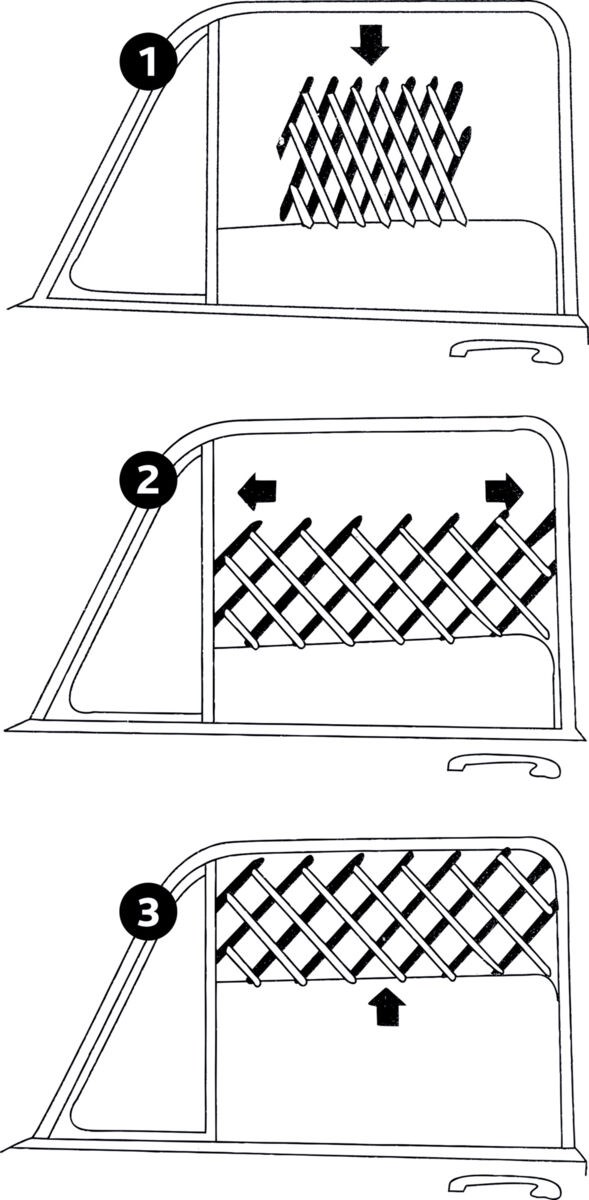 Ventilationsgaller till bilruta 30-110 cm