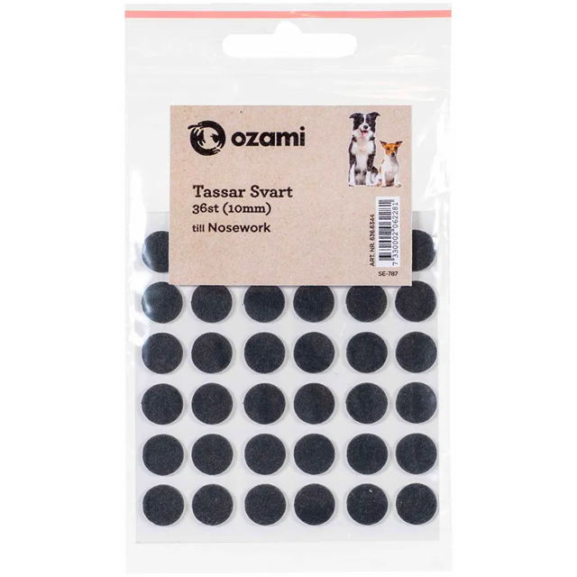 Ozami Nosework Tassar Svart 10mm 36st
