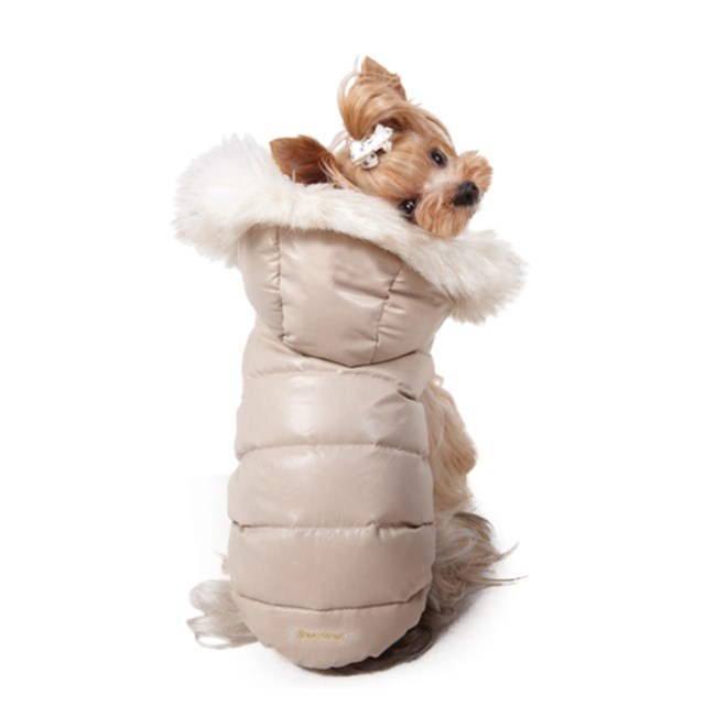 Puppy Angel Trim Down Padding Hood Vest
