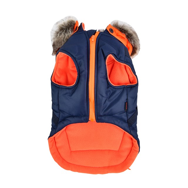 Orson Navy/Orange - Hundtäcke med Luva och Integrerad Sele