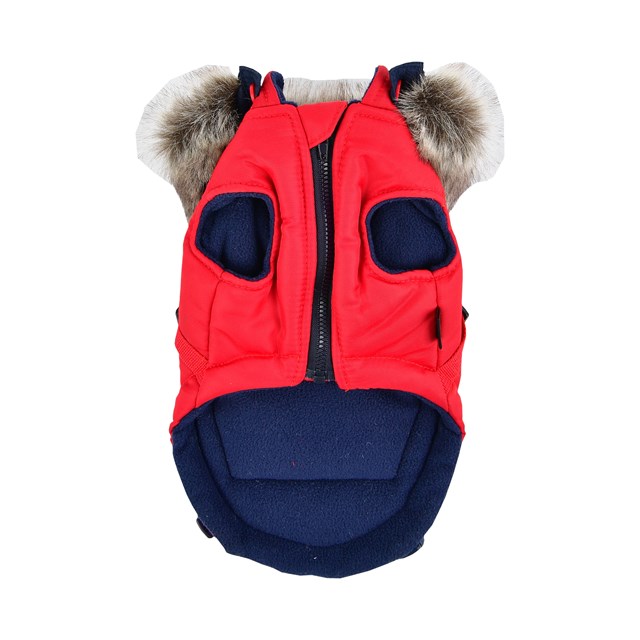 Orson Red/Navy - Hundtäcke med Luva och Integrerad Sele