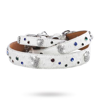 Paws And Sprinkles Halsband Vit