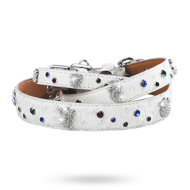 Paws and Sprinkles Halsband Vit
