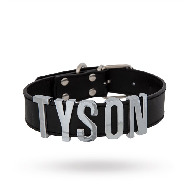 Personligt Hundhalsband 3 cm - Svart