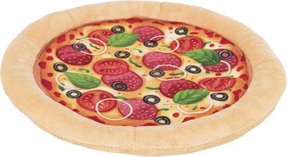 Pizza - MJUK HUNDLEKSAK MED PRASSLANDE INSIDA