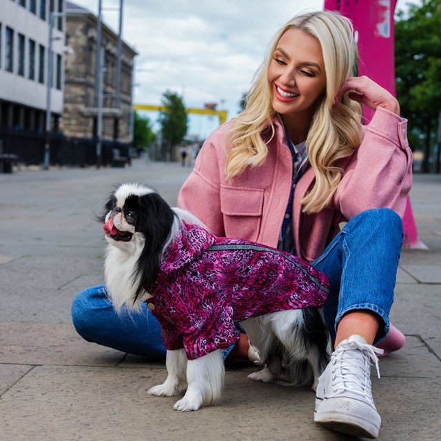 Pink Leopard Print Rainstorm Regntäcke