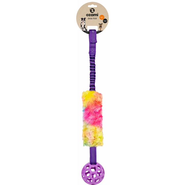 Play-n-tug Unicorn Kampleksak med kort fuskpäls och boll 65 cm