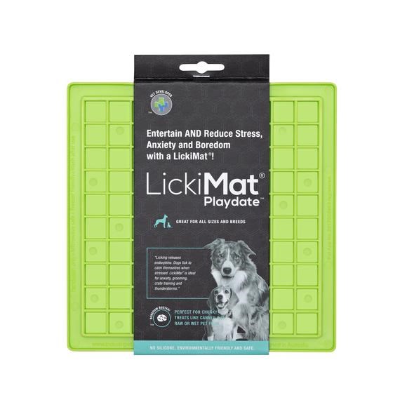 Lickimat Playdate GRÖN 20x20 cm HUNDSKÅL/SLICKMATTA