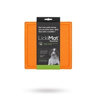 Lickimat Soother Hundskål/slickmatta Orange 20x20