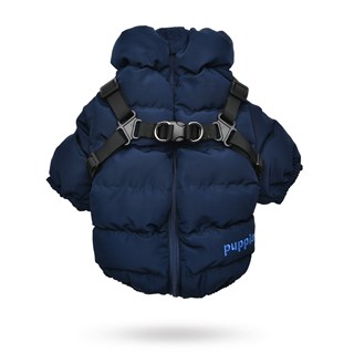Soft Jumper Navy Hundtäcke Med Integrerad Sele
