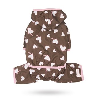 Sprinkle Hearts All-in-one Raincoat - Brown - 3xl