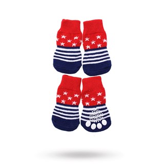 Stars & Stripes - Hundstrumpor Med Antiglid