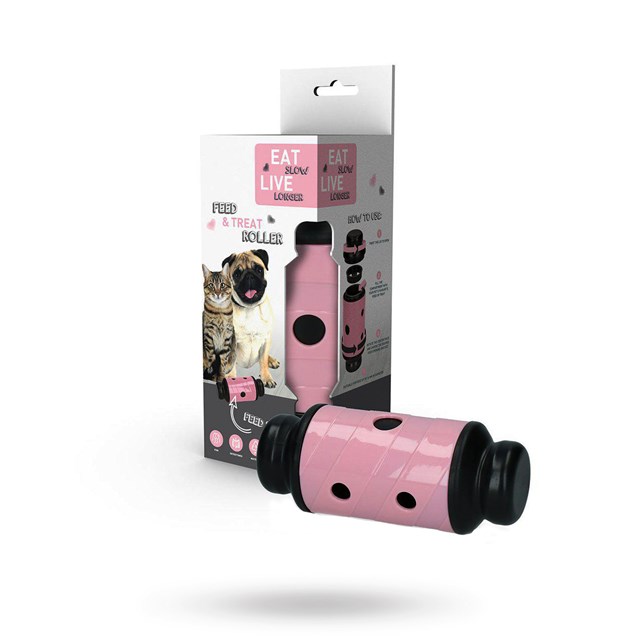 Eat Slow Live Longer Treat Roller Aktiveringsleksak - Rosa