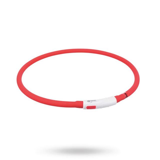 Trixie Flash Light Ring USB - Röd
