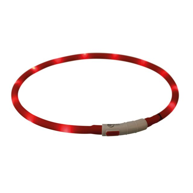Trixie Flash Light Ring USB - Röd