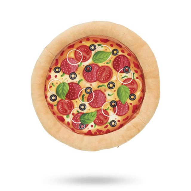 Pizza - MJUK HUNDLEKSAK MED PRASSLANDE INSIDA