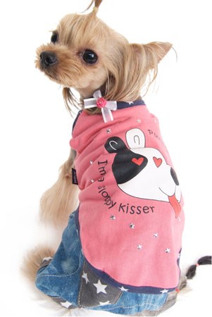 Kiss with Love T-shirt Pink 2XL