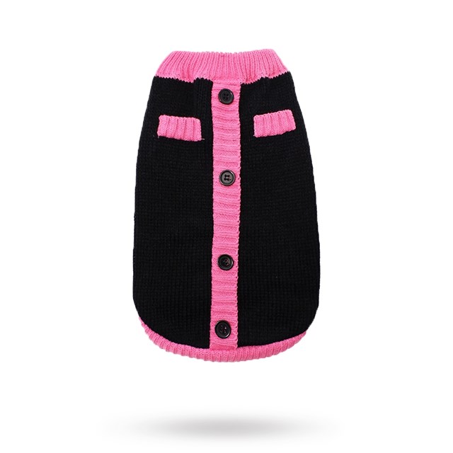 Black & Pink Mod - Stickad Hundtröja