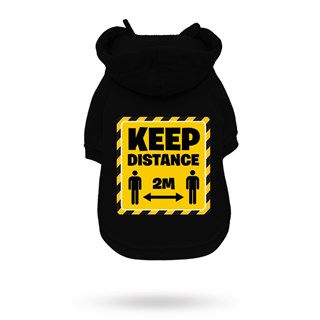 Keep Distance Hoodie Svart