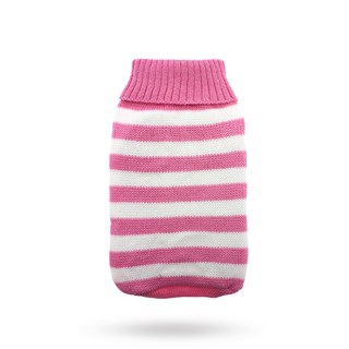 Pink Candy Stripe - Stickad Hundtröja