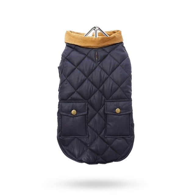 Navy Quilted Town & Country - Hundjacka
