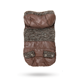 Delemere Tweed Trimmed Parka - Brown / Tan