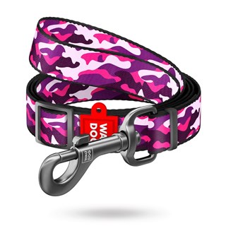 Waudog Pink Camo - Justerbart Hundkoppel