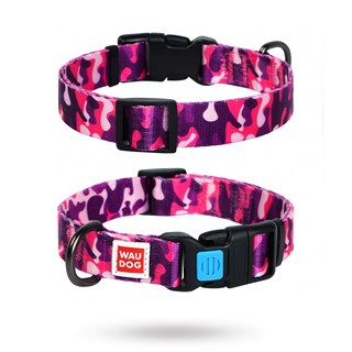 Waudog Pink Camo - Hundhalsband