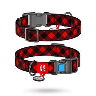 Waudog Red Plaid - Hundhalsband