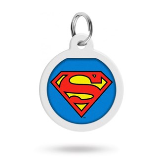 Waudog Rund Smart Id Tag Med Qr - Superman Is Hero