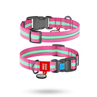 Waudog Självlysande Hundhalsband - Rosa