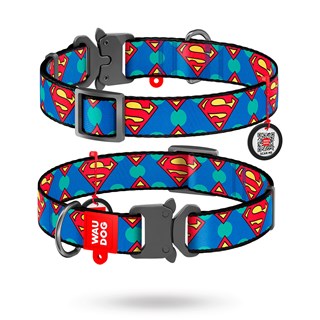 Waudog Superman Logo - Hundhalsband