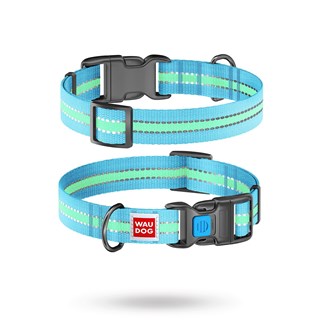 Waudog Självlysande Hundhalsband - Blå