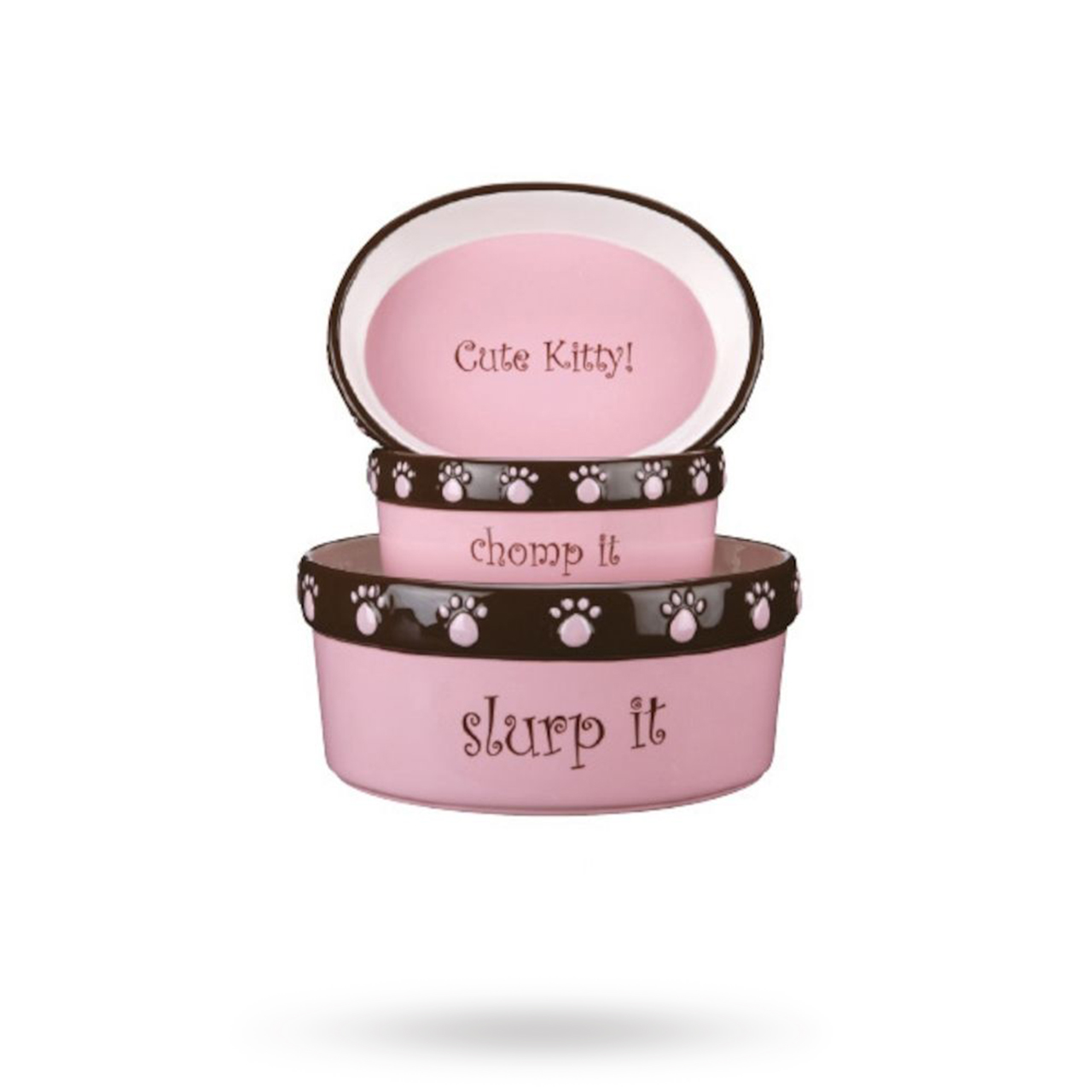 Cutie Paw Oval Dishes - Kitty Pink - Mat / Godis